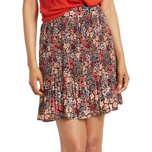 Chenault floral pleated skirt